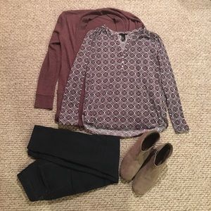 H&M | Purple Print Top